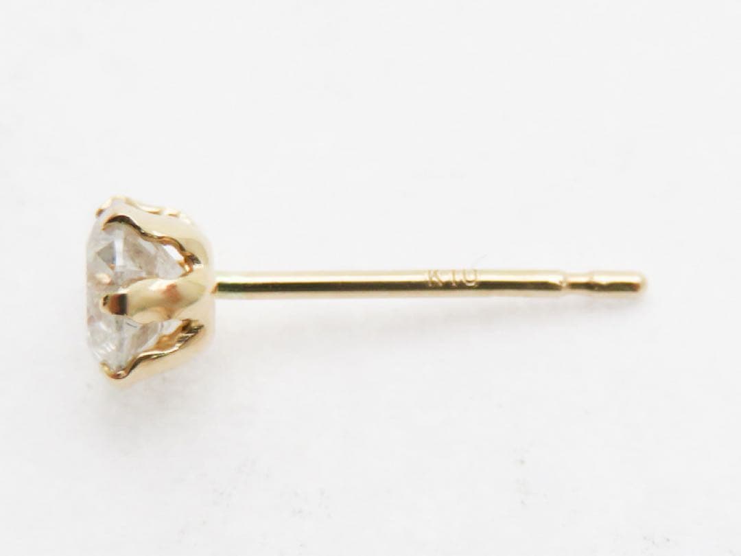 R*O様 本物保証！　K10YG 天然ダイヤモンド0.25ct 片耳ピアス　10