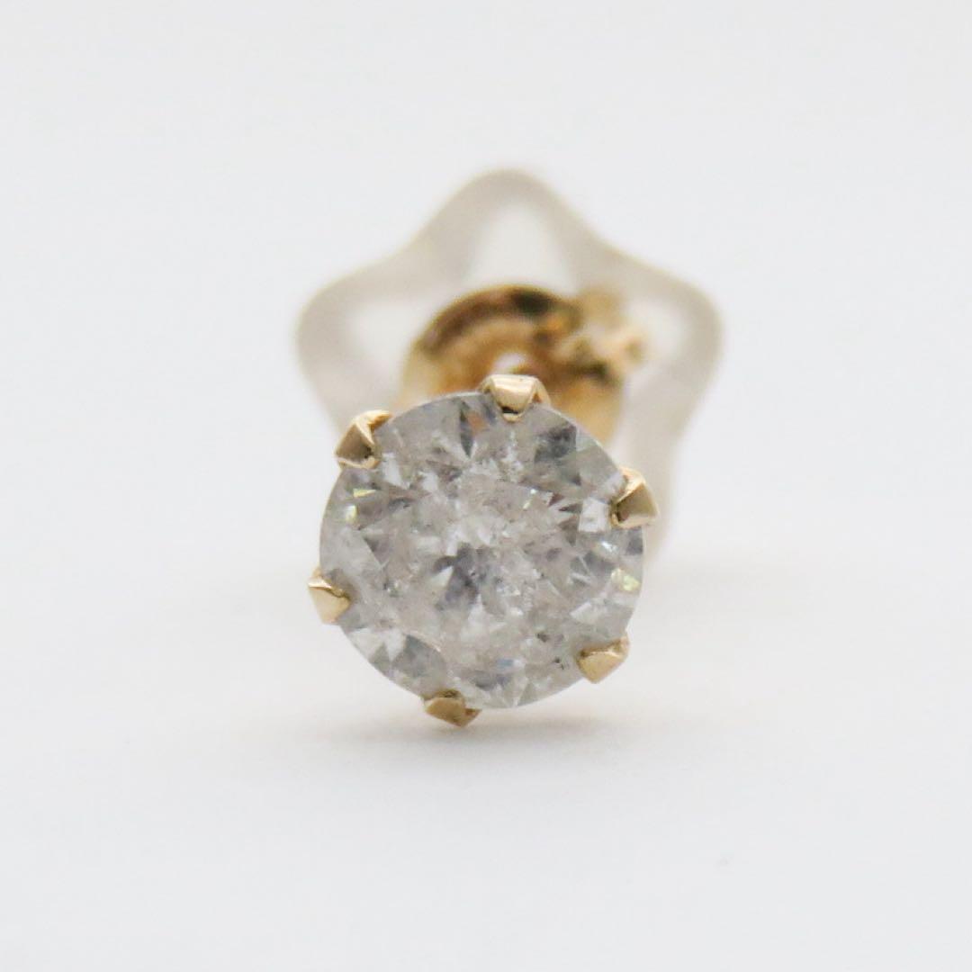 R*O様 本物保証！　K10YG 天然ダイヤモンド0.25ct 片耳ピアス　10