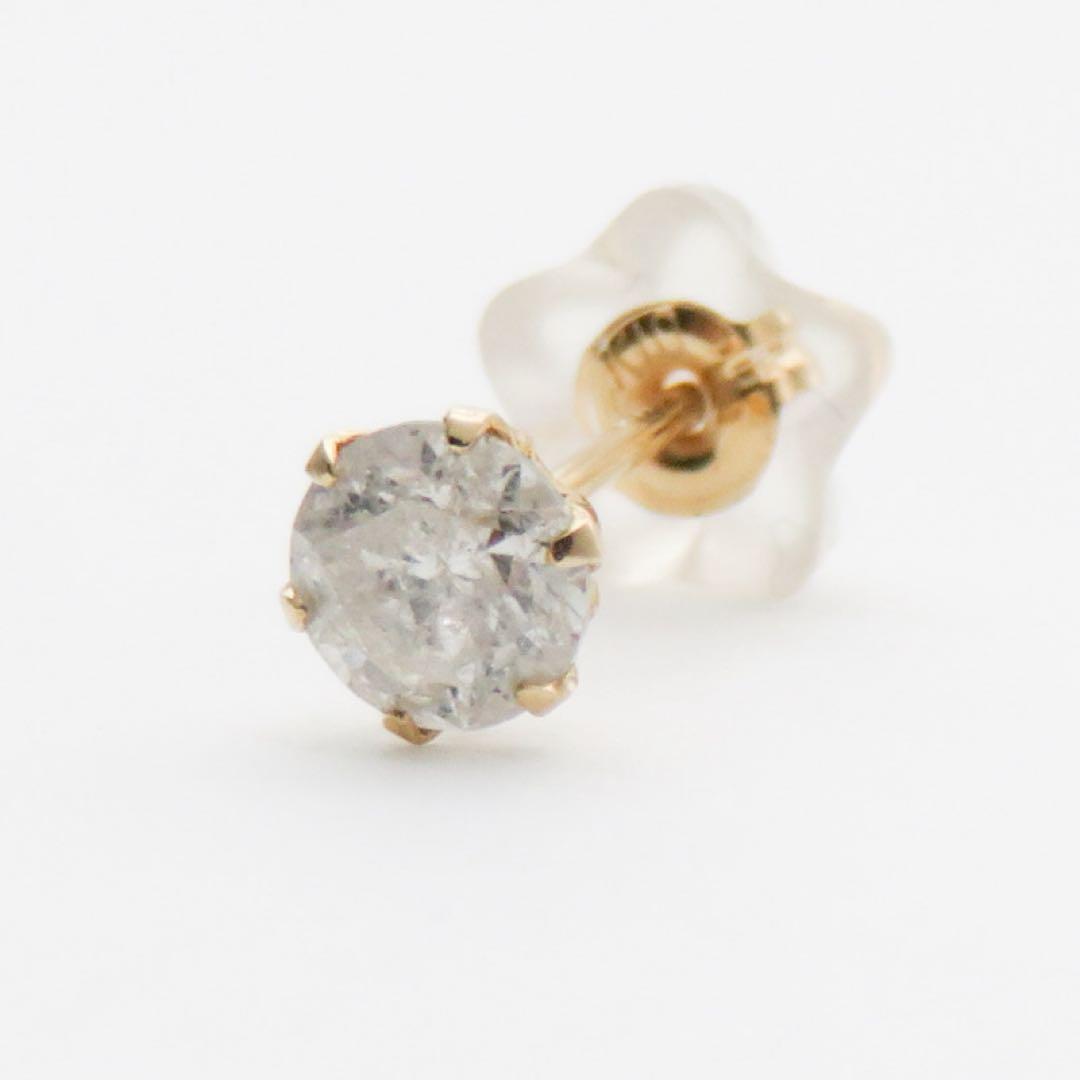 R*O様 本物保証！　K10YG 天然ダイヤモンド0.25ct 片耳ピアス　10