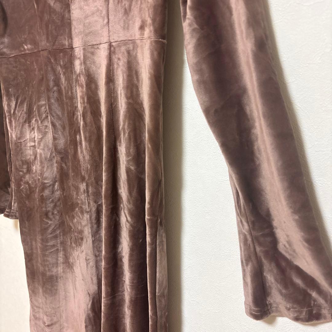 美品✨mystic ミスティック 【森川企画】バックオープンベロアワンピース