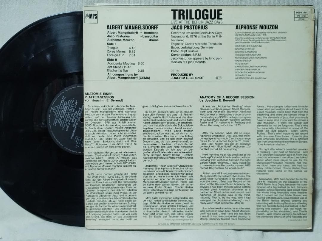 ●TRILOGUE LIVE★西ドイツ盤★アナログ盤★4471TPR