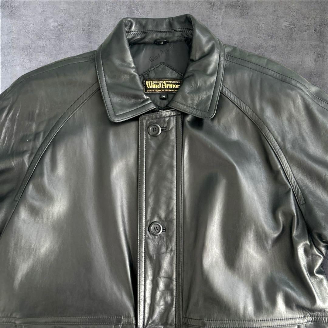 美品　WIND ARMOR 本革　レザージャケット　羊革　ブラック　Mサイズ