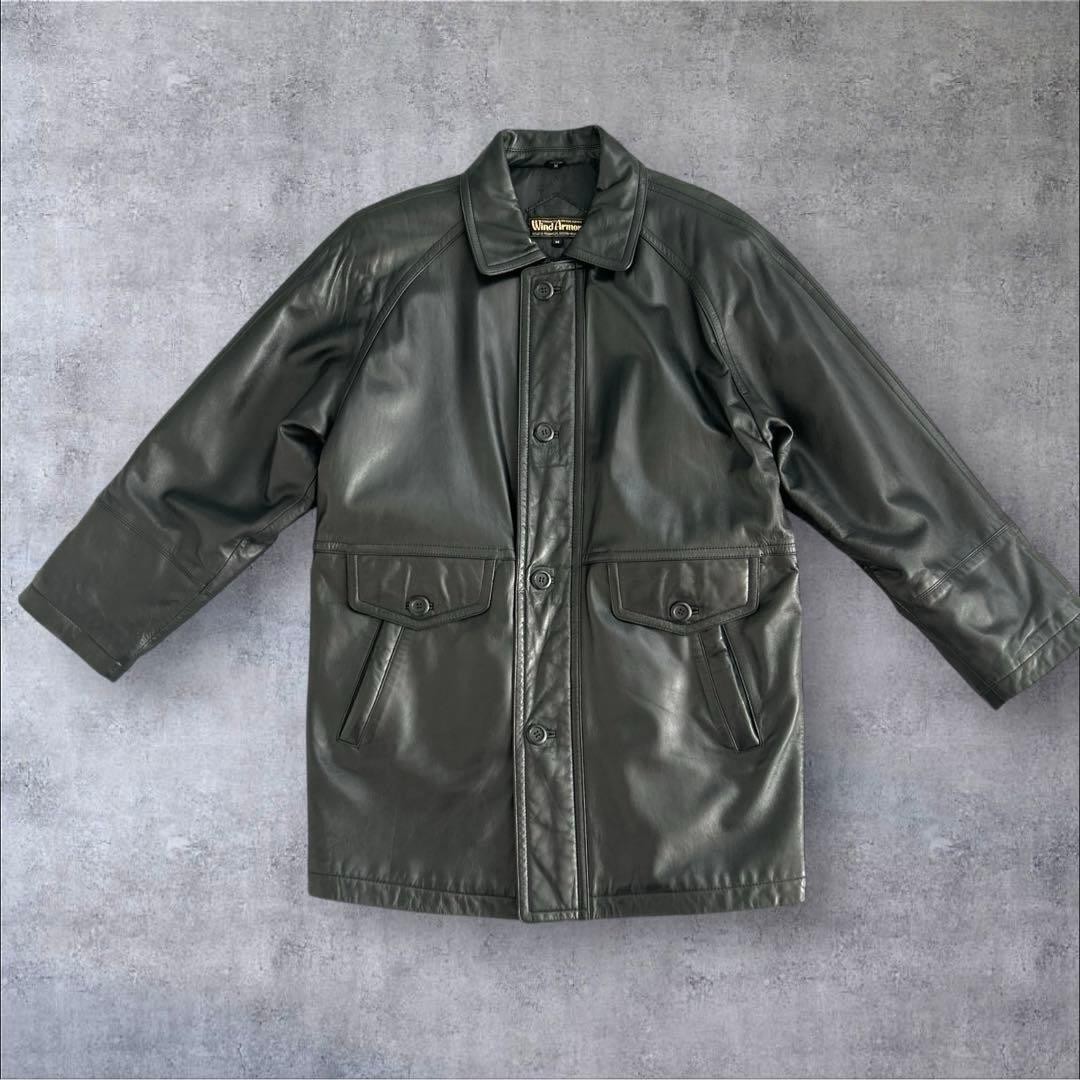 美品　WIND ARMOR 本革　レザージャケット　羊革　ブラック　Mサイズ