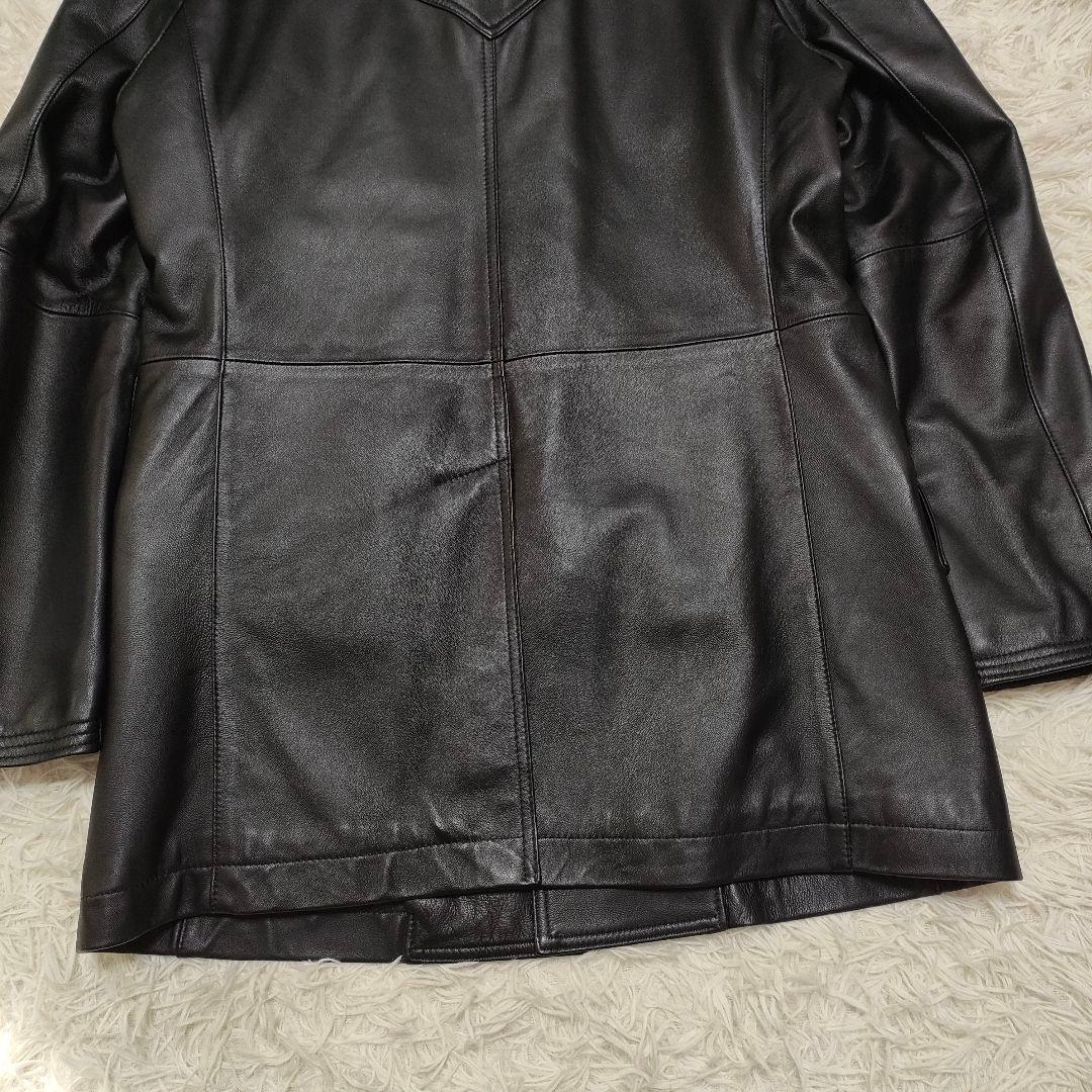 【美品】 NICOLE　羊革　ラムレザー　ライナー付　ジャケット　コート　黒