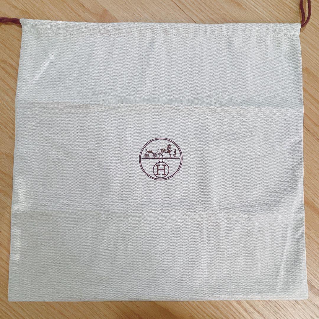 中古美品 HERMES 保存袋 44×46cm 巾着