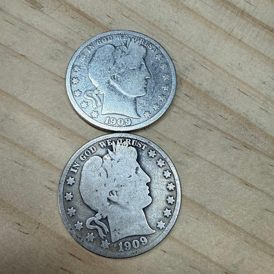 軽*剛様 1909年 バーバー　ハーフダラー 銀貨セット