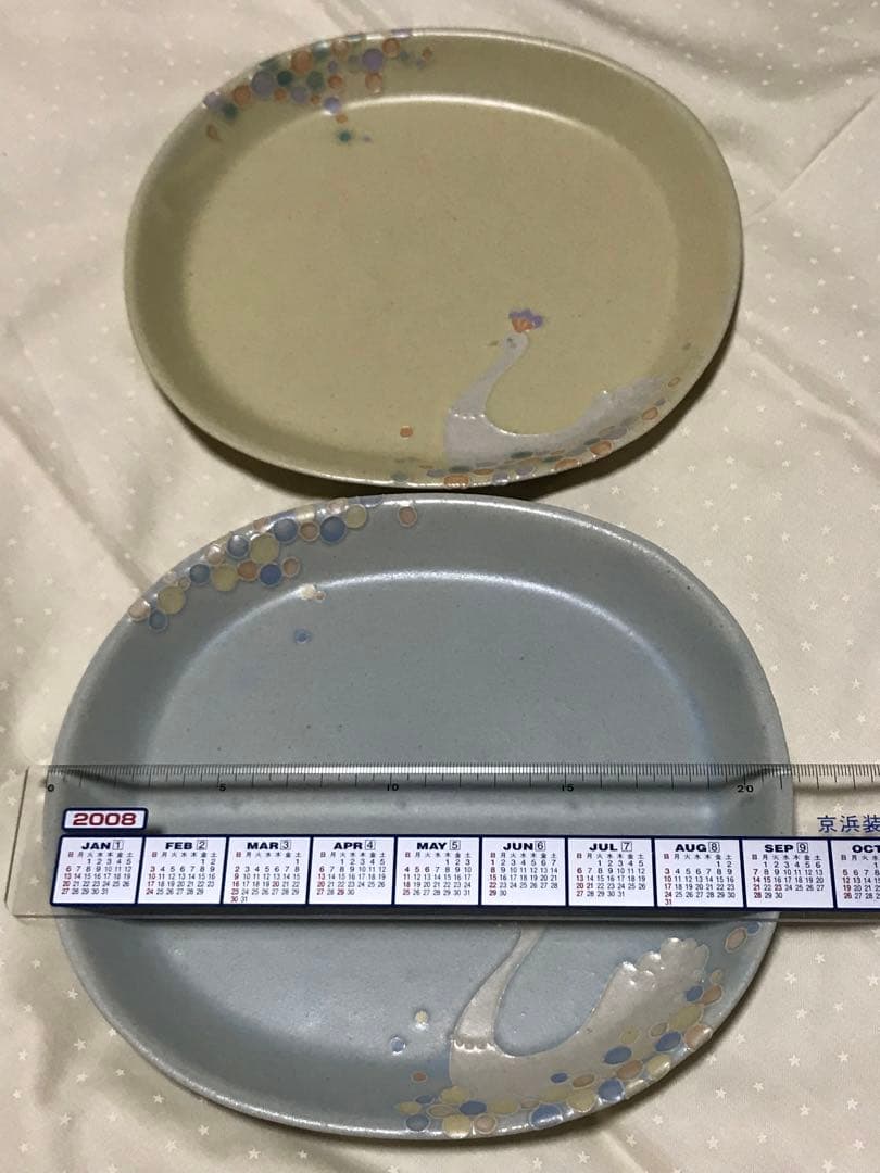 中村かりんさん　オーバル　イッチン　白鳥モチーフ　2枚セット　新品未使用品