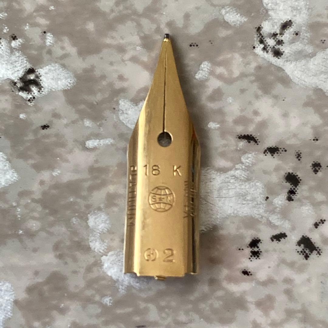#278 オーバーホール済み 万年筆 PLATINUM 象嵌 ショート18k