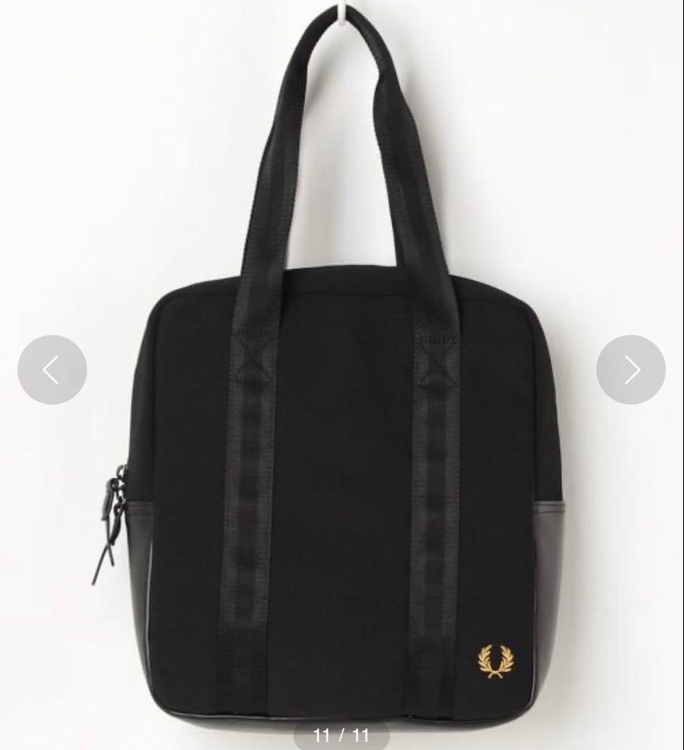 FRED PERRY スクエアトートバッグ レザー