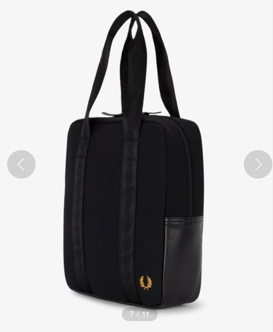 FRED PERRY スクエアトートバッグ レザー