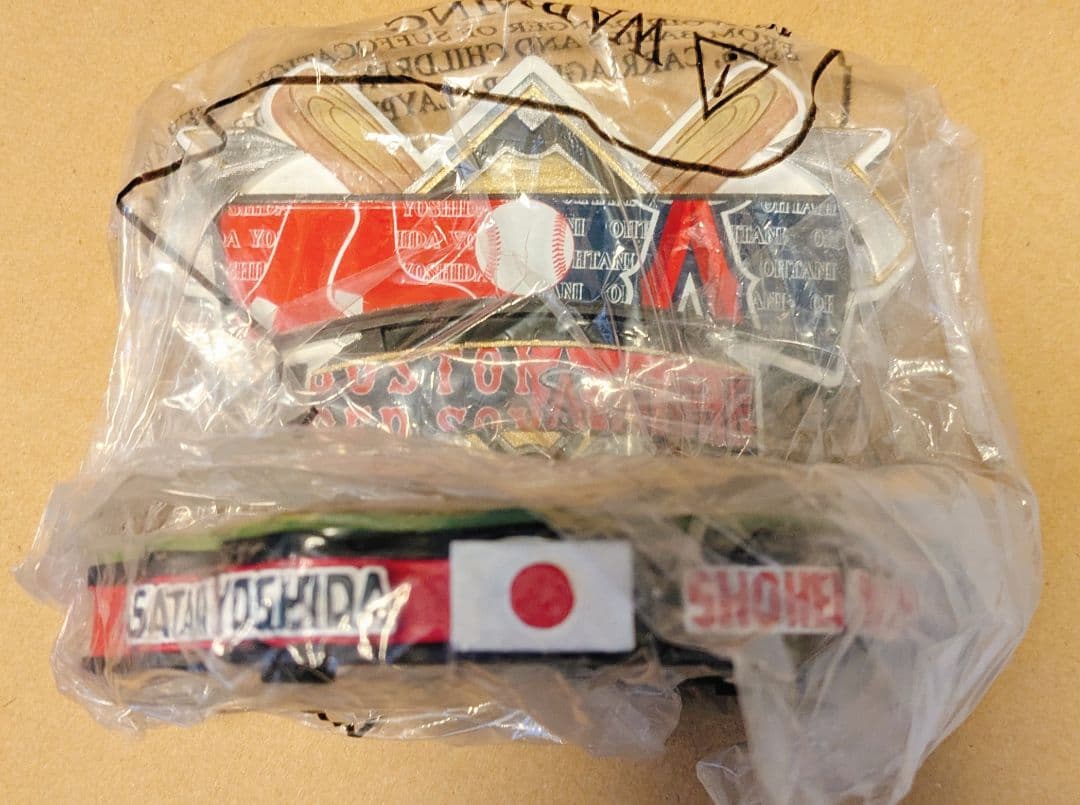 吉田正尚 直筆サインボール インスク入り 大谷翔平とのボブルヘッド
