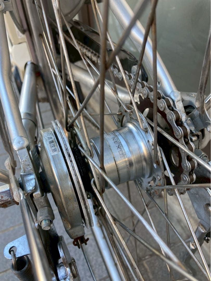 中古電動自転車 ヤマハPAS 26インチ シルバー横浜 №3710