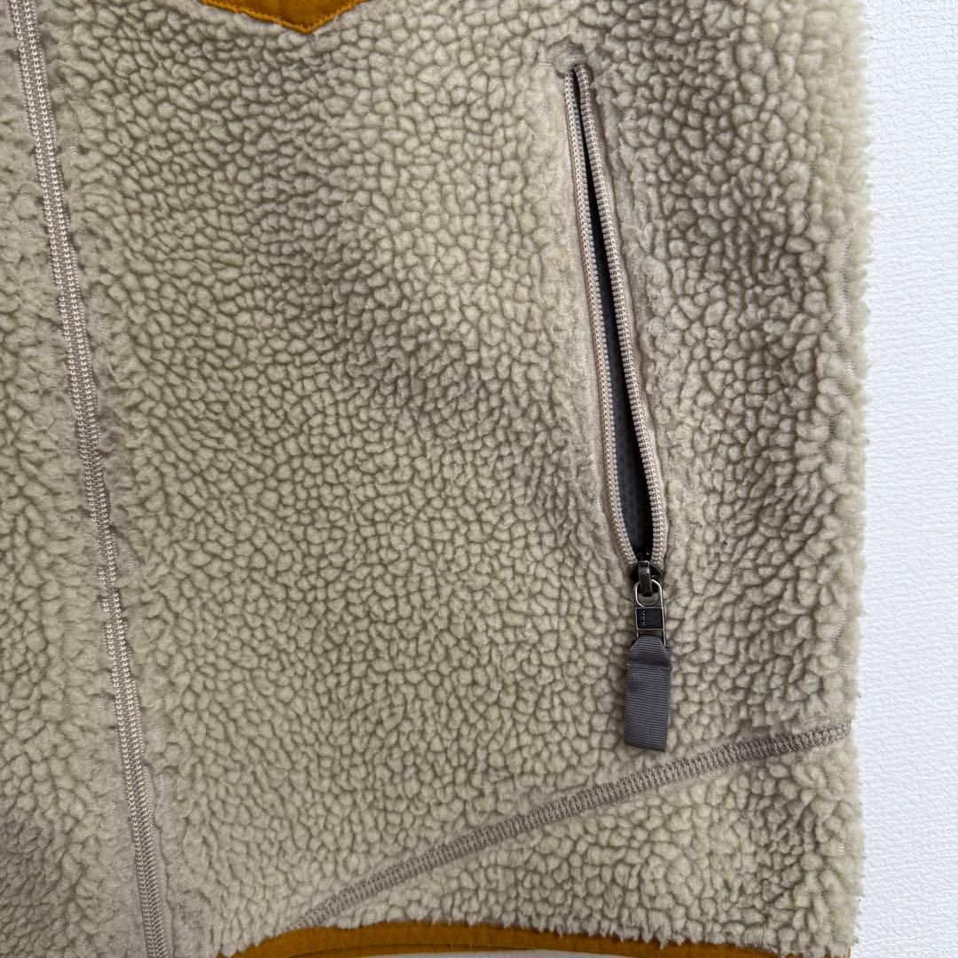 patagonia レトロX フリースベスト White × yellow