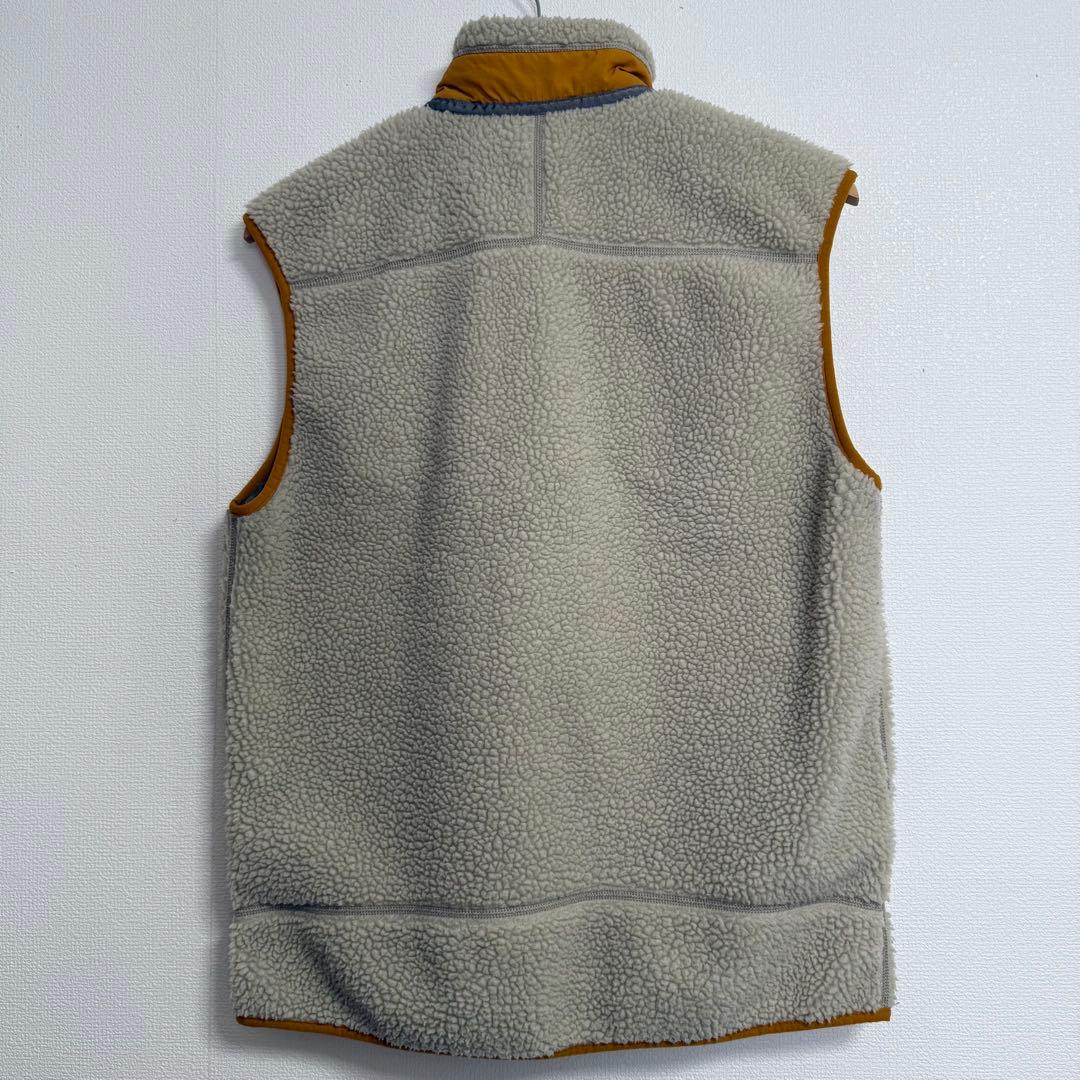patagonia レトロX フリースベスト White × yellow