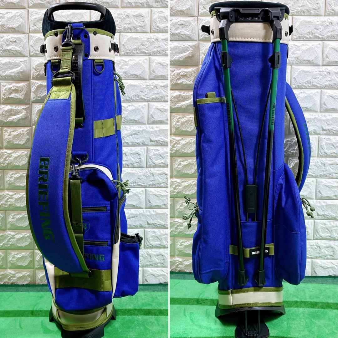 【美品】BRIEFING CR-8 #2 キャディバッグ ブルー×アイボリー