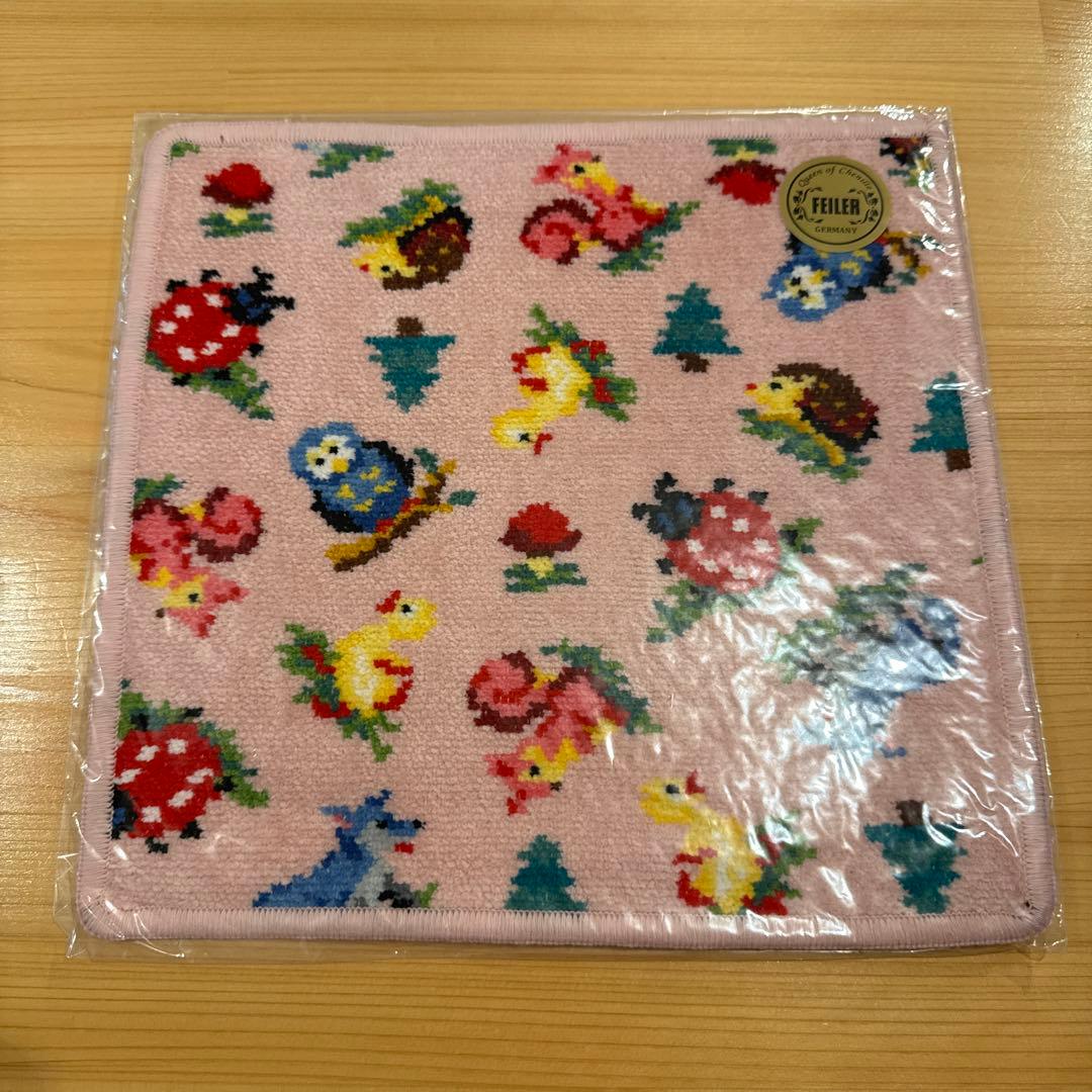 FEILER ピンク ハイジフォレストタオルハンカチ とゲストタオル2枚セット