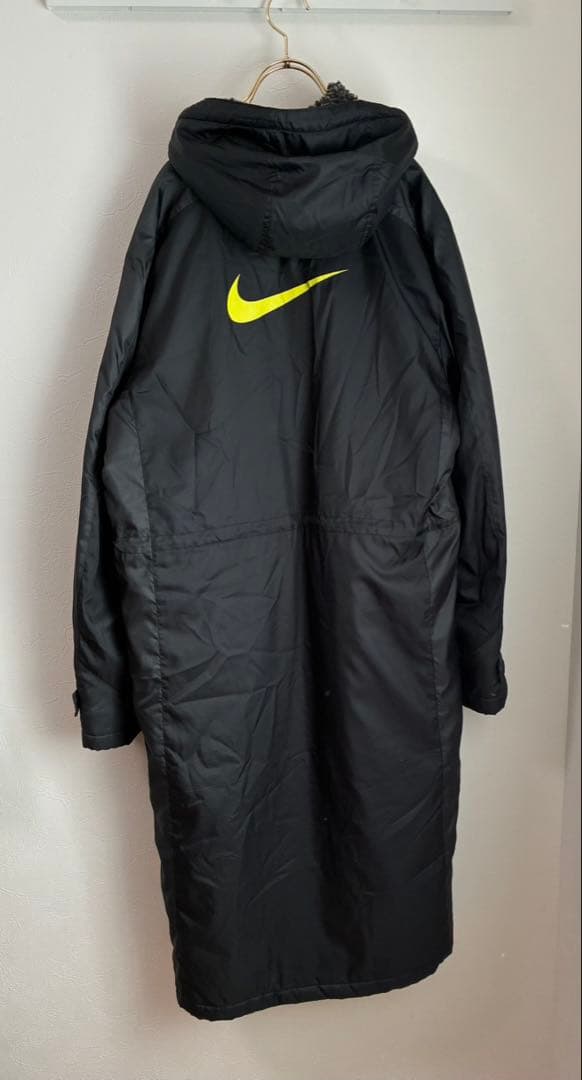美品Nike ナイキ　メンズベンチコートM ロングコートスポーツ観戦裏ボア防寒着
