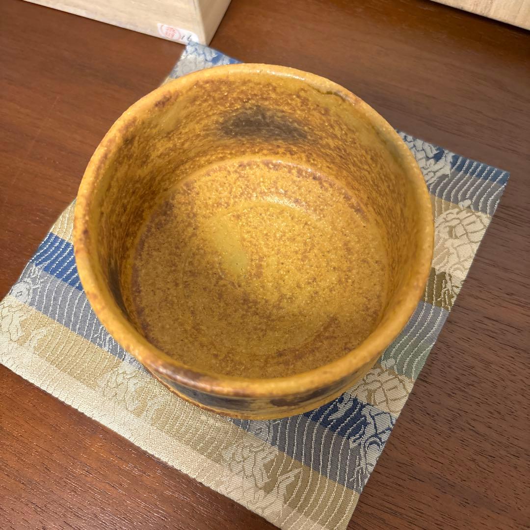 黄瀬戸 一服盌 浜田純理(陶号)露人 茶碗 美濃焼 瀬戸焼