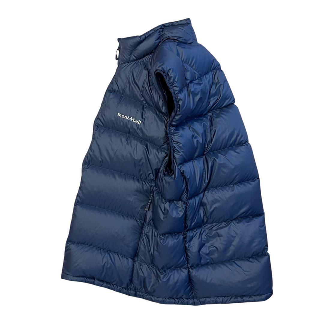 【美品】mont-bell モンベル ライトアルパイン ダウンベスト ネイビー