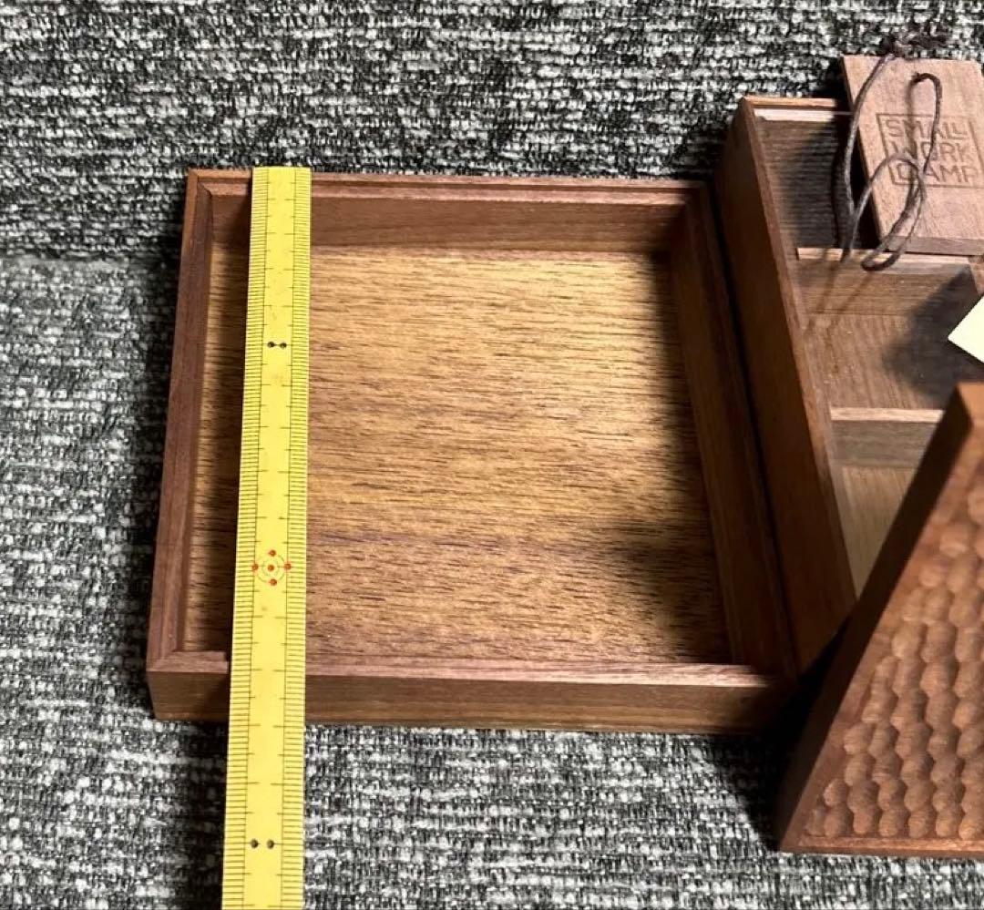 small work camp 木製小物入れ 仕切り付き　アクセサリーボックス