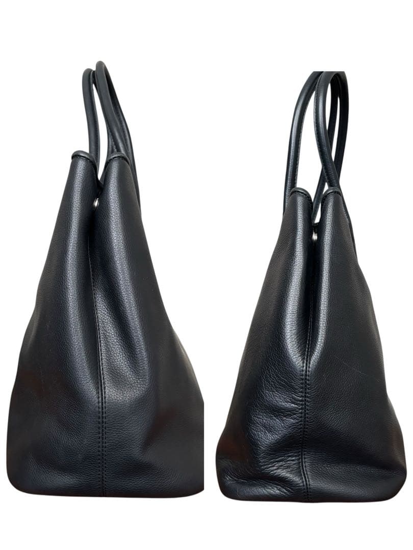 ✨美品✨ユナイテッドアローズ トートバッグ シボ 本革 黒 A4可 大容量 通勤