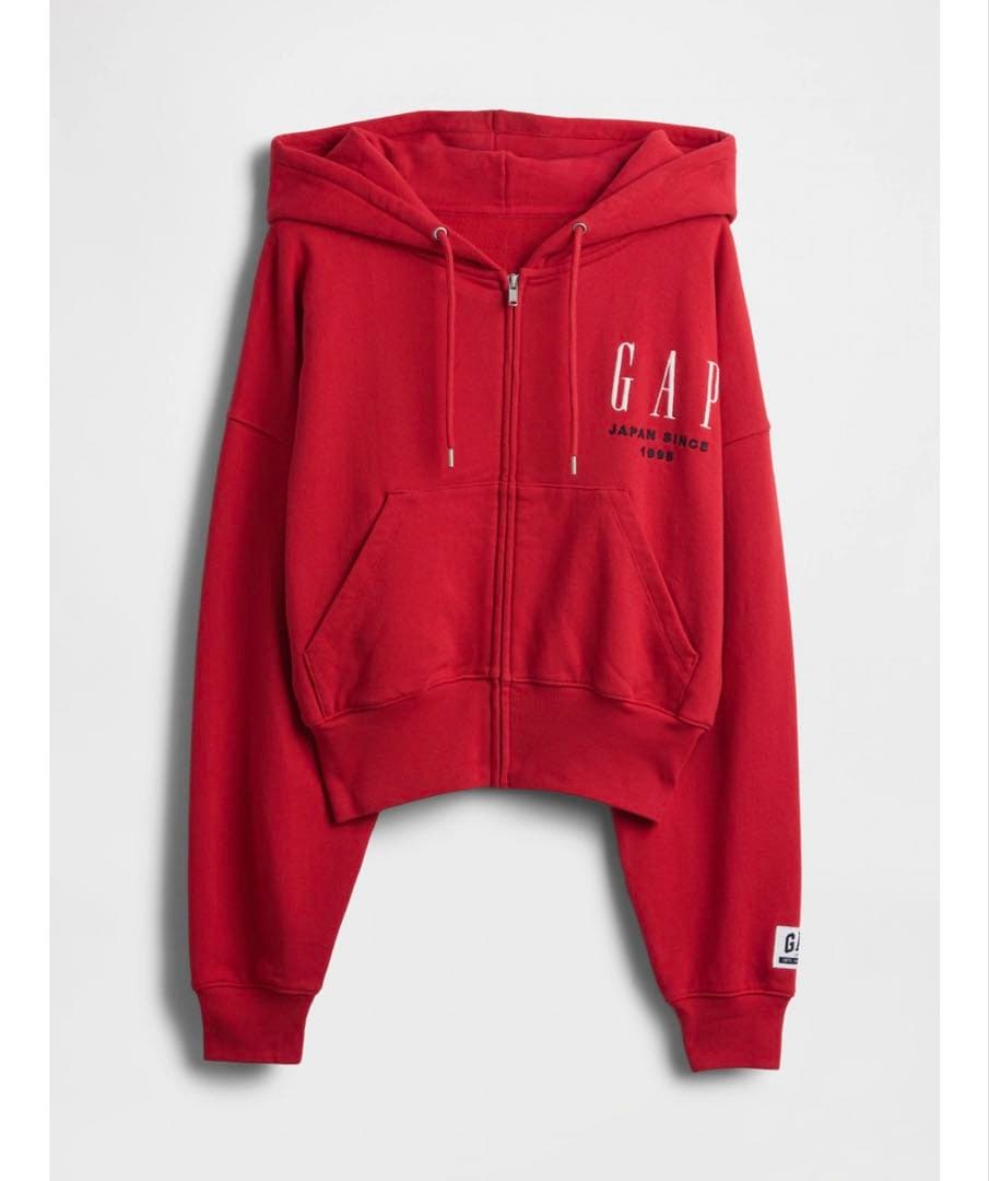 GAP ジップパーカー レッド