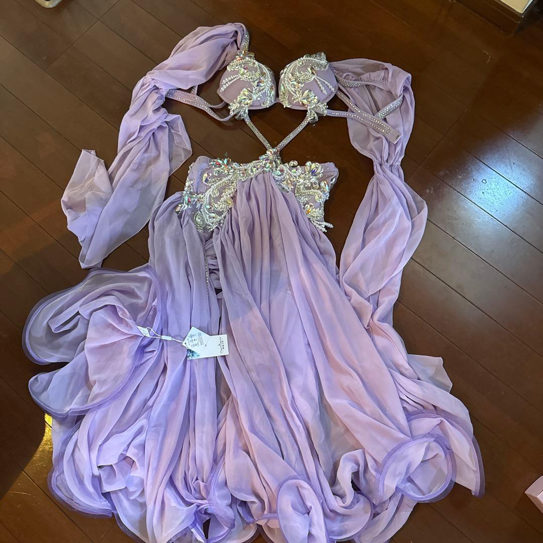 ☺︎セール☺︎ベリーダンス❤︎新品パープル☆ かわいいコスチューム