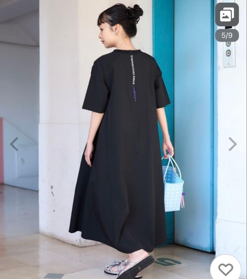 サウザンドマイル　半袖　ロングワンピース