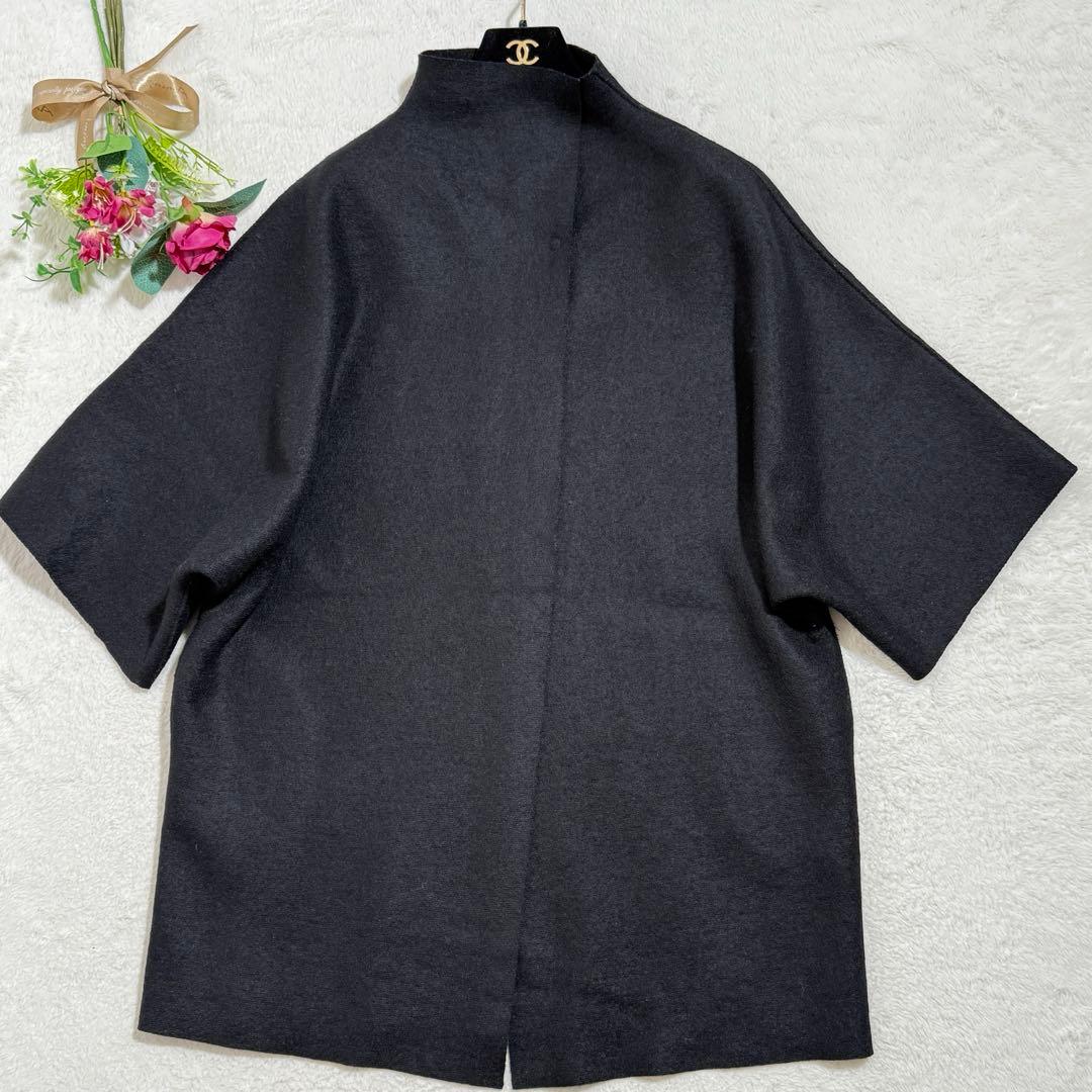 美品　希少　ハリスワーフロンドン　キモノマントル　コート　ポンチョ　グレー