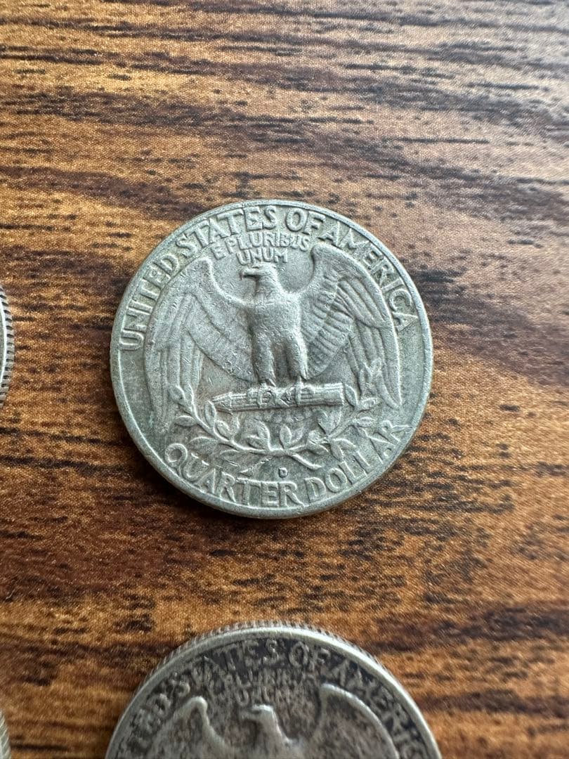 25セント　旧硬貨　銀貨　6枚