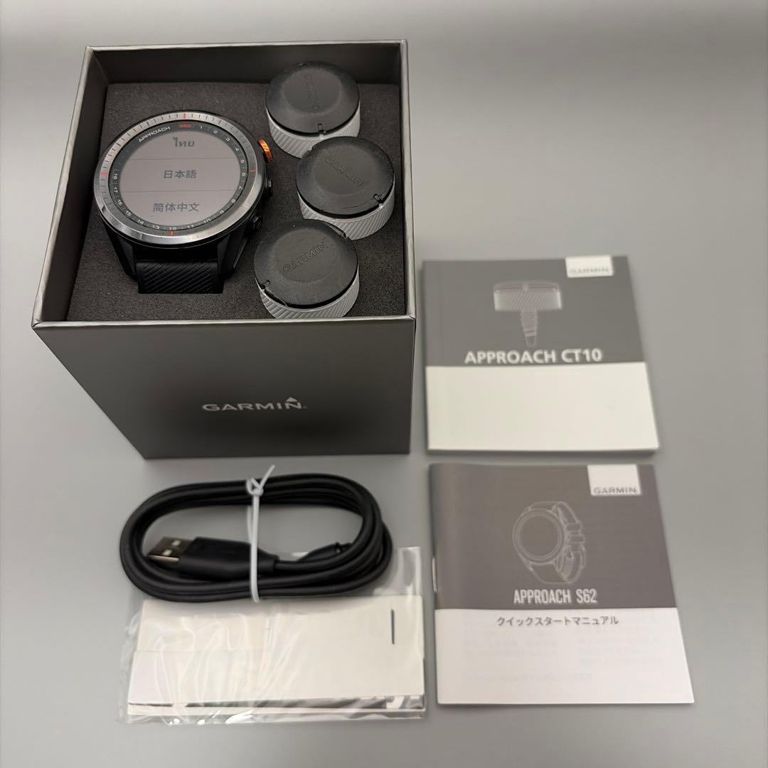 GARMIN ガーミン Approach S62 ブラック （CT10：3個）