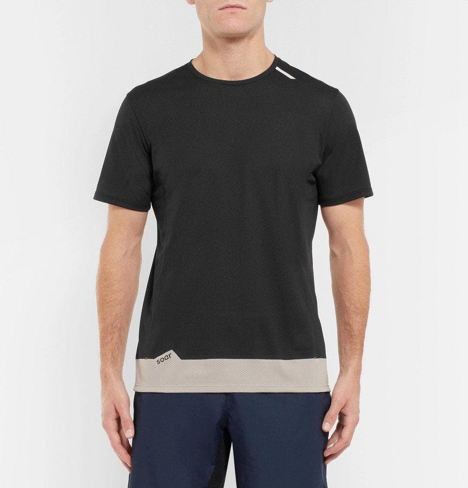 【極美品】Soar Running メッシュパネル ジャージー Tシャツ M 黒