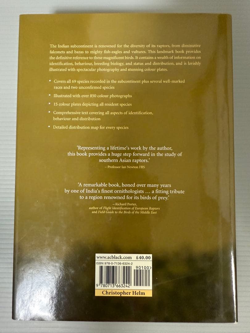 洋書 BIRDS OF PREY OF THE INDIAN SUBCONTINENT