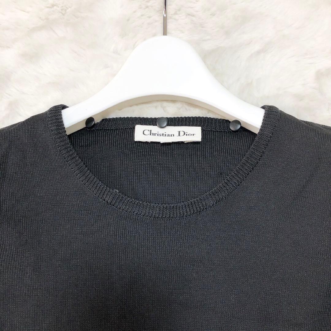 Dior*ディオール　ヴィンテージカットソー　襟　2way　白黒　ブラウス