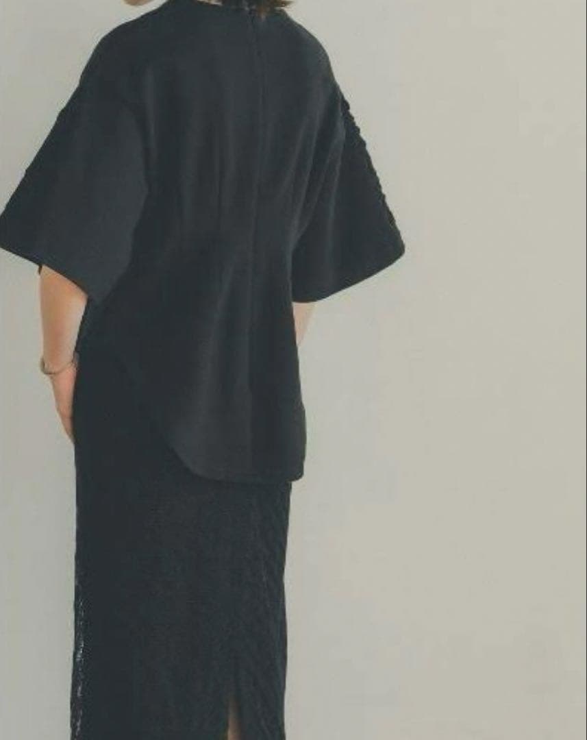ワンピース CLANE CORDEMBROIDERY LACEDOKING ONEPIECE