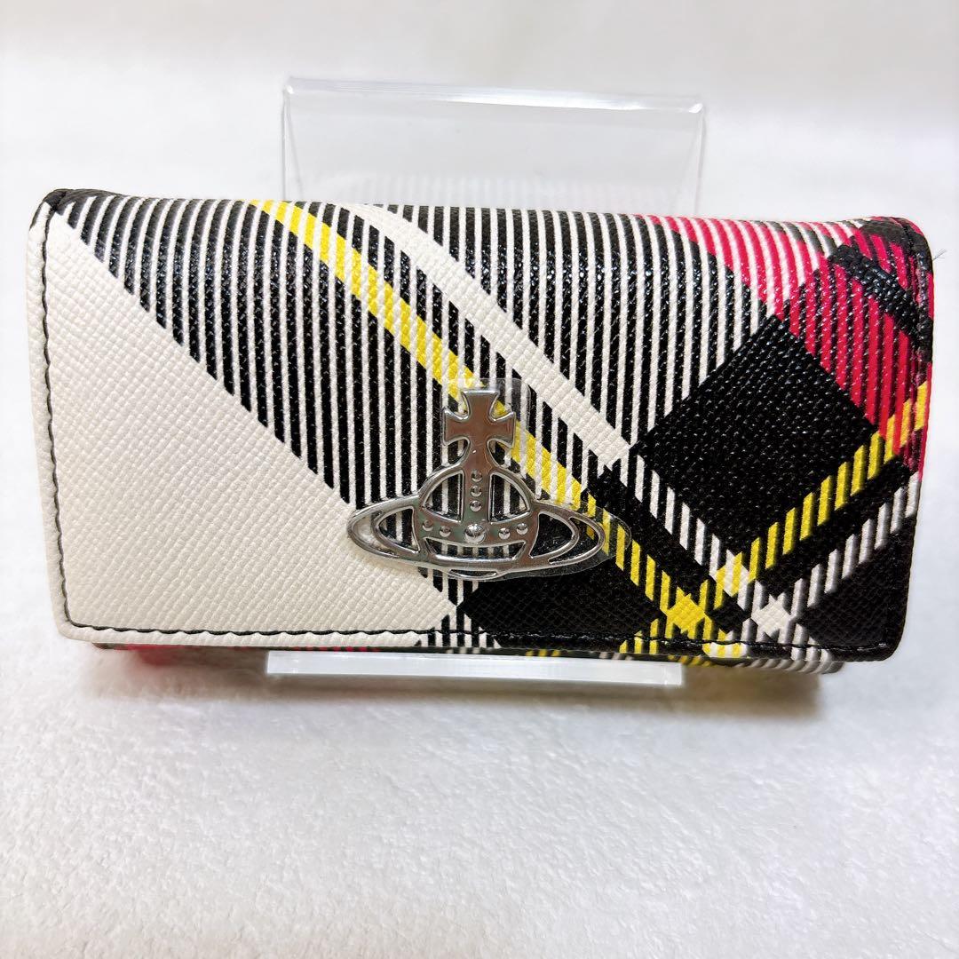 新品 Vivienne Westwood キーケース 4連チェック 箱　付属品付