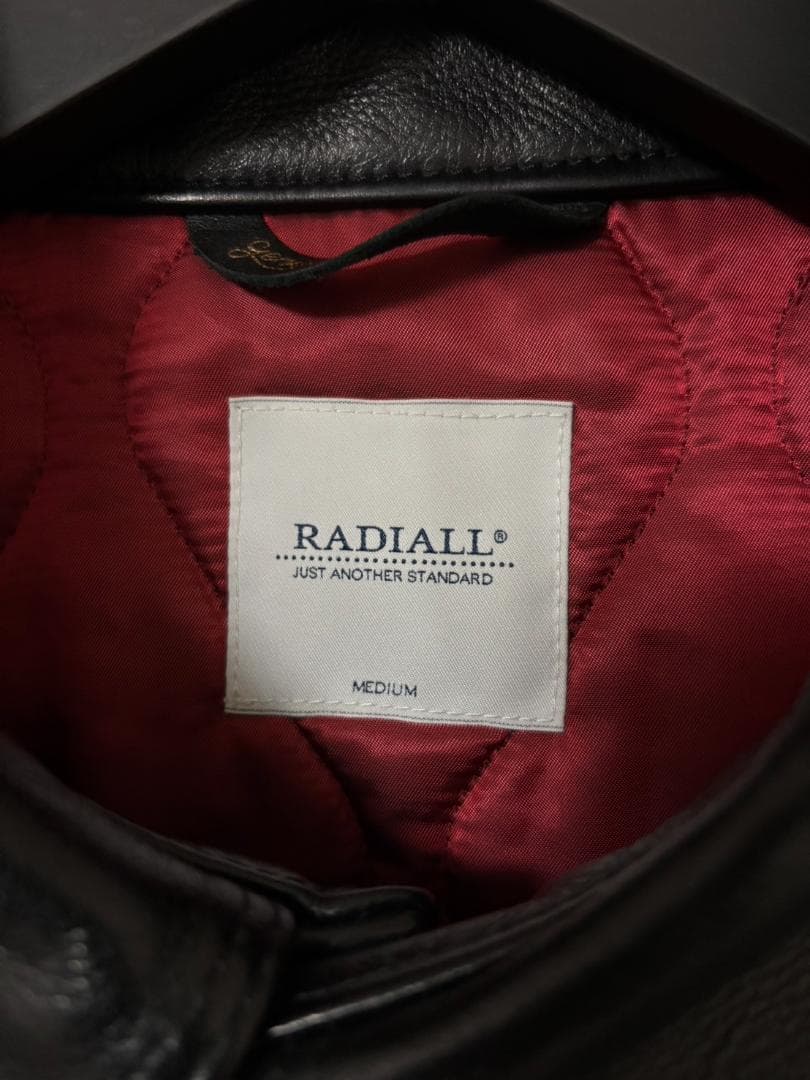 [サイズM]RADIALL ラディアル　レザーカーコート 牛革 レザージャケット