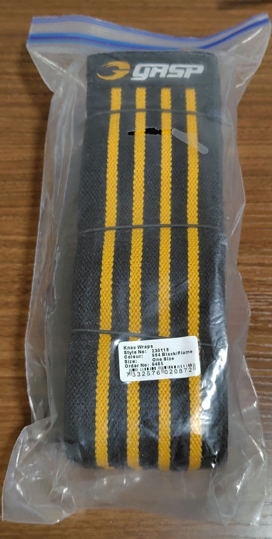 ウエイトトレーニング Knee wraps yellow
