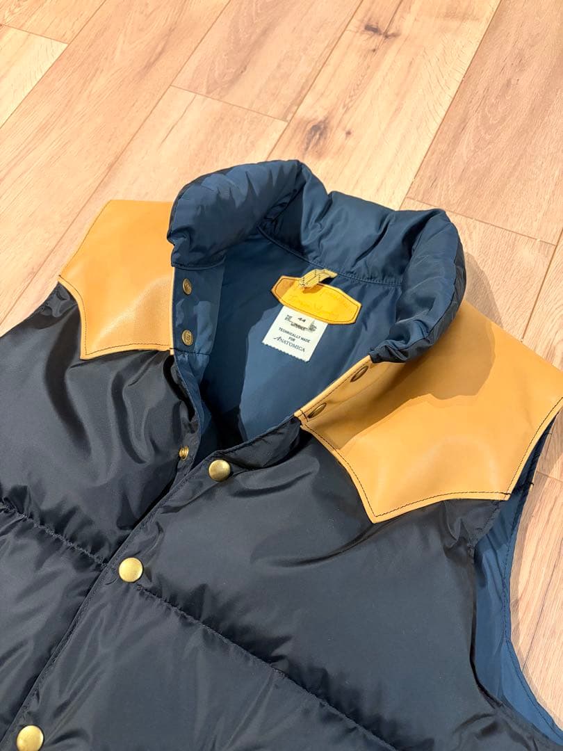 ロッキーマウンテンフェザーベッド ダウンベスト 44 XXL アナトミカ別注 黒