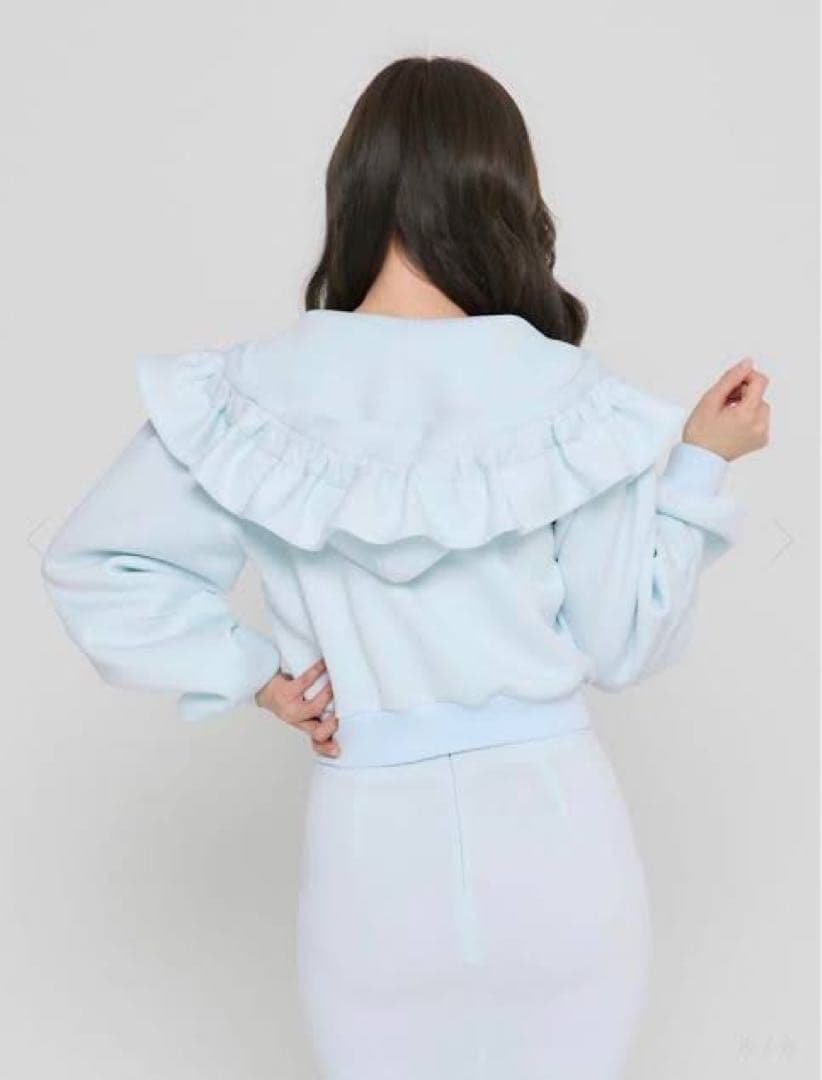 ジルチュ JILTU baby frill hoodie baby blue