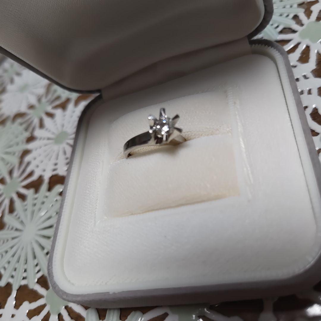 のみのま　最終お値下げ　ダイヤ立爪　PT900 ダイヤ 0.316 ct