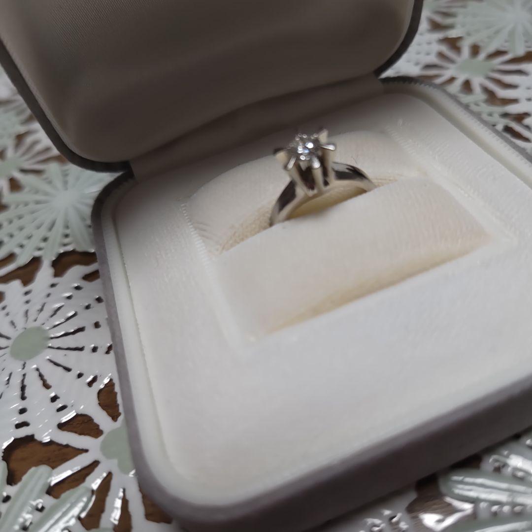 のみのま　最終お値下げ　ダイヤ立爪　PT900 ダイヤ 0.316 ct