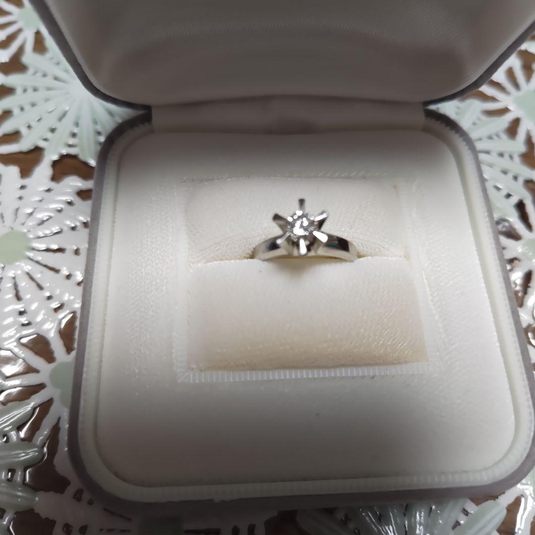 のみのま　最終お値下げ　ダイヤ立爪　PT900 ダイヤ 0.316 ct