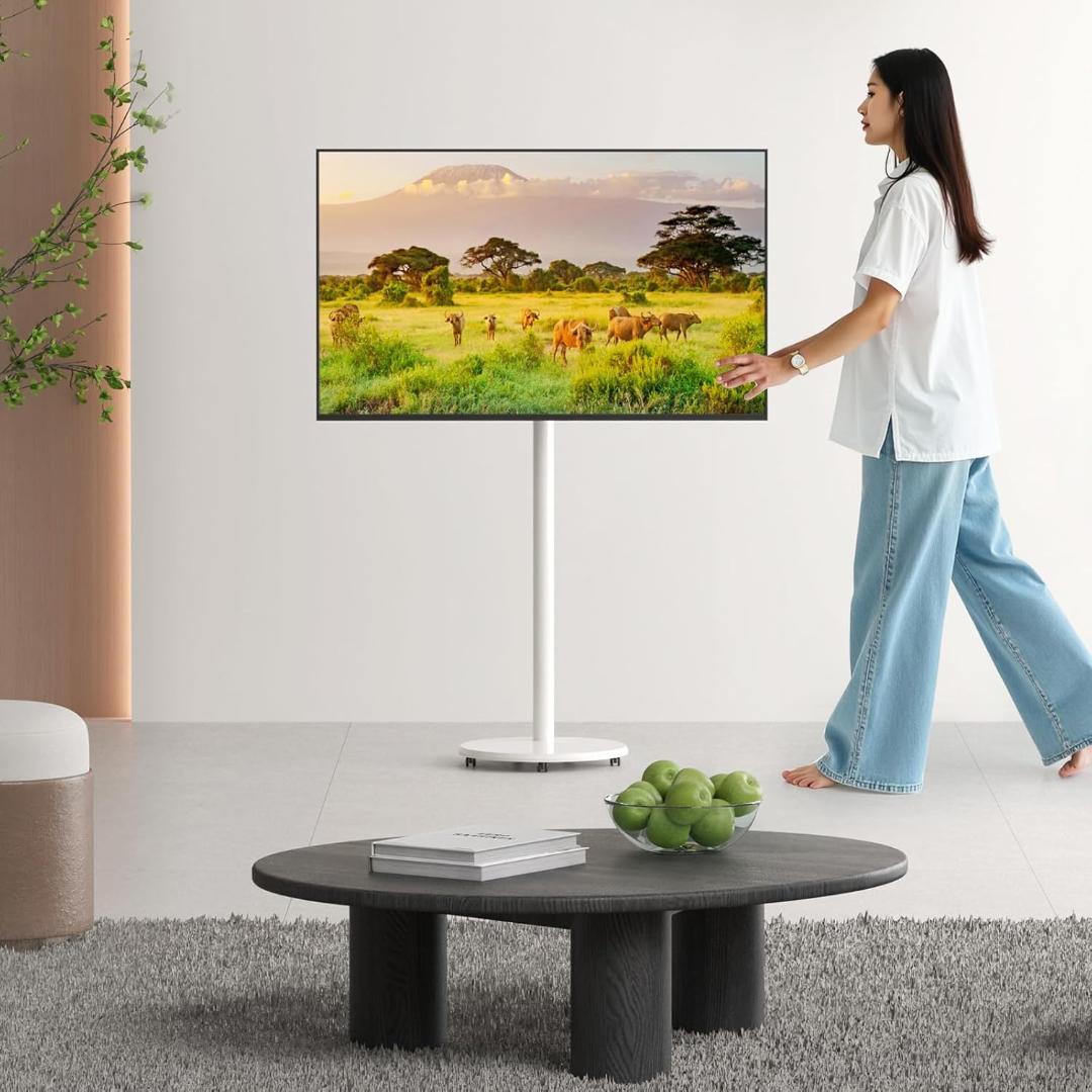 suptek テレビスタンド テレビ台 壁寄せtvスタンド 白 ML1332BW