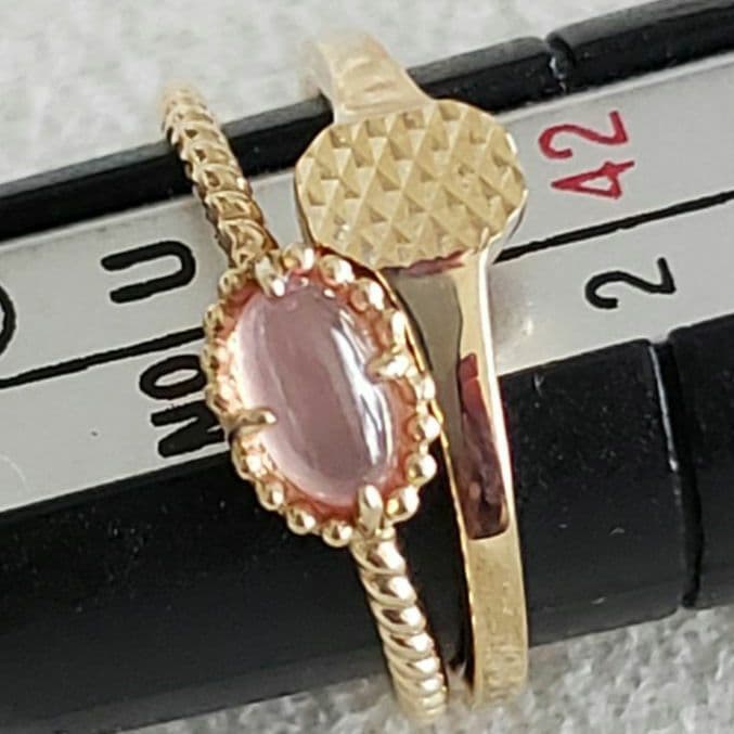 シグネット♡1号【エテ】K10 ゴールドリング ピンキーリング☆アガット 好きも