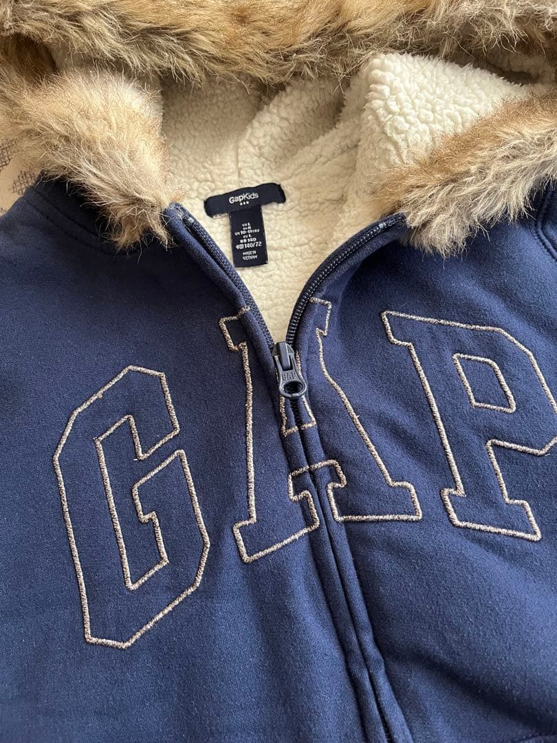 極希少❗️ OLD GAP y2k 00s ファー フード パーカー 平成ギャル