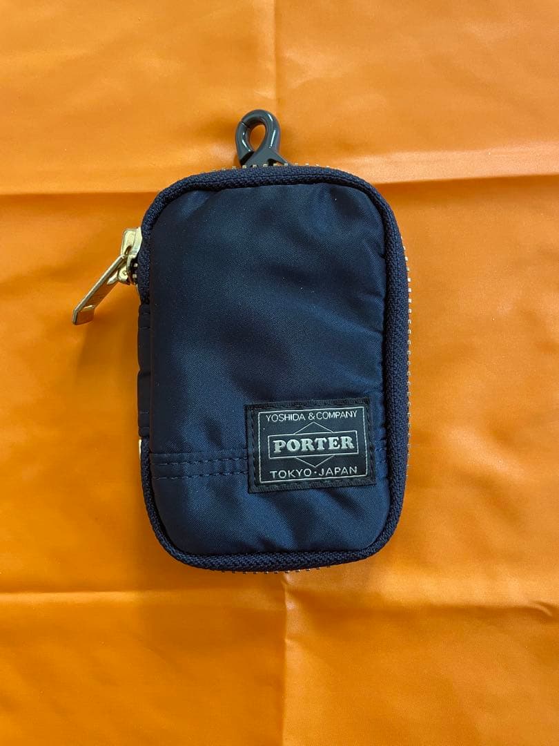 新型porterタンカー　キーケース アイアンブルー