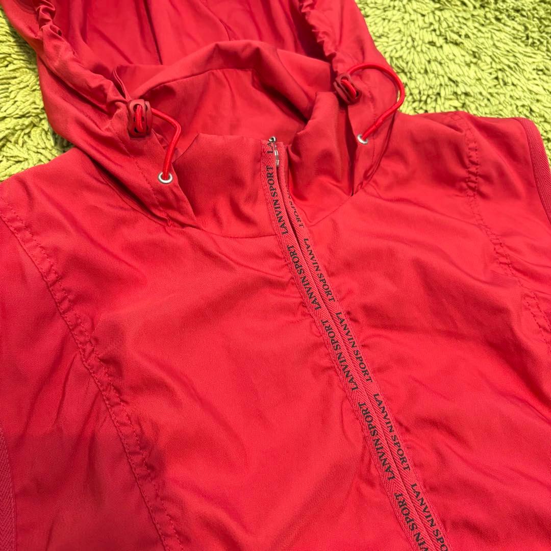 LANVIN SPORT ランバンスポール ジップベスト 赤 サイズ40 Ｌ