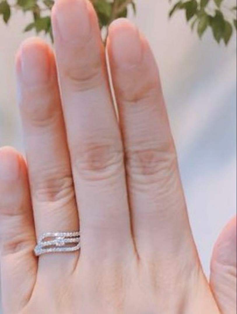 PT900 プラチナ天然ダイヤモンドリング 12号　合計0.34ct