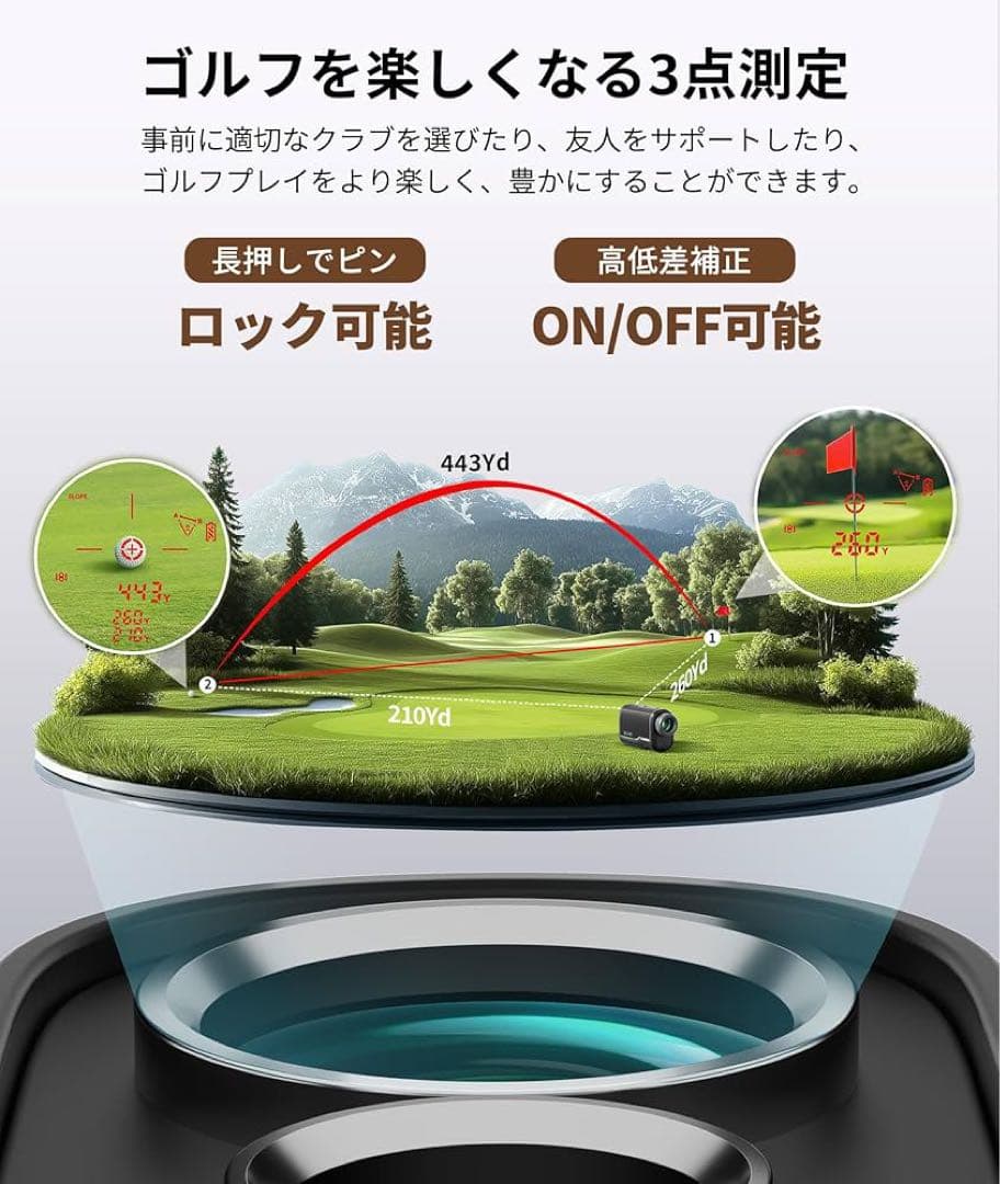 【SILLAID】ゴルフレーザー距離計 mini VM2 専用ケース付き